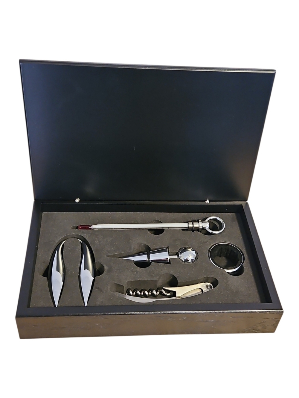 Wine Accessory Set 5 Stainless Steel Professional  Tools In Decorative Box NWT